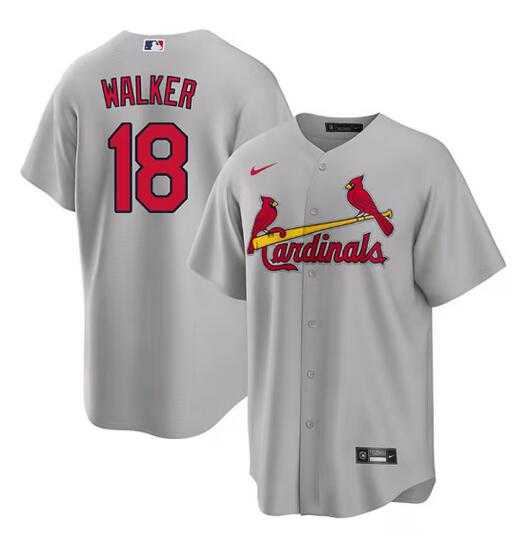 Men's St. Louis Cardinals #18 Jordan Walker Grey Cool Base Stitched Baseball Jersey Dzhi,We sell and wholesale Men's St. Louis Cardinals #18 Jordan Walker Grey Cool Base Stitched Baseball Jersey Dzhi on line form chian!